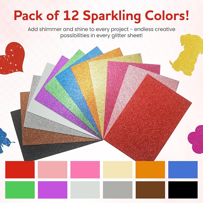 Self-Adhesive Glitter EVA Foam Sheets - Image 2