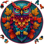 Mocfesk Wooden Puzzles for Adults, Maple Leaf Owl Puzzles 500 Pieces | Unique by Mocfesk