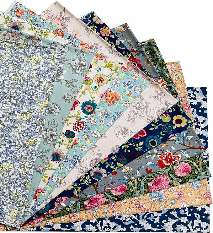 HANPATQUI 50PCS 10 x 10 inch 100% Cotton Fat Quarters Fabric - Image 3