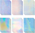 60 Sheets Holographic Laminate Sheets Clear Glitter A4 Size Vinyl Sticker Paper by Nezyo