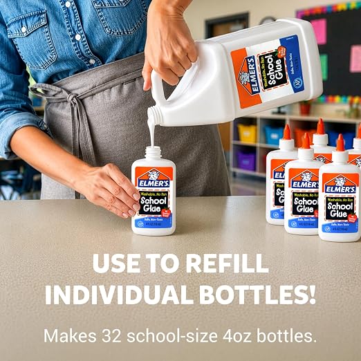 Elmer's White Liquid School Glue, 1 Gallon, - Image 2