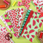 HunnmingRe 20 Pcs 10''x10'' Watermelon Quilting Fabric Square Watermelon - Image 5
