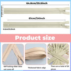 YAKA 20pcs Beige Nylon Invisible Zippers Tailor Sewing Tools Garment - Image 2