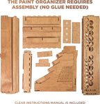 Plydolex Wooden Craft Paint Storage Rack Organizer - Image 3
