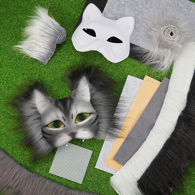 Seenelling DIY Therian Mask Kit Blank Cat Mask - Image 5
