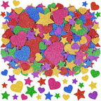 750Pcs Foam Stickers, Colorful Foam Shape Stickers Self Adhesive Star Heart by Huimdery