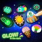 Rock Painting Kit- Glow in The Dark Rock Kit, Arts and Crafts - Image 2