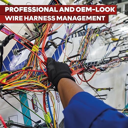 XFasten Wire Harness Tape, 3/4-Inch x 50-Foot, High Temp Wiring Loom Harness - Image 7