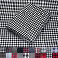 Pico Textiles 3 Yards Bolt Black and White Buffalo Plaid Checkered Flannel by PicoTextiles