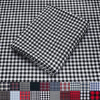 Pico Textiles 1 Yard Black and White Buffalo Plaid Checkered Flannel Fabric by PicoTextiles