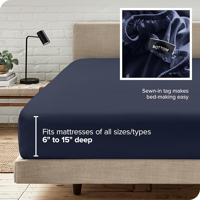 Bare Home Fitted Bottom Sheet Twin Size - Image 6