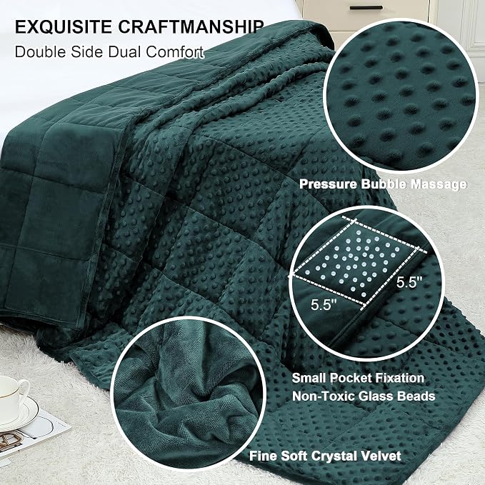 Alomidds Weighted Blanket, Luxury Velvet Heavy Blankets - Image 2