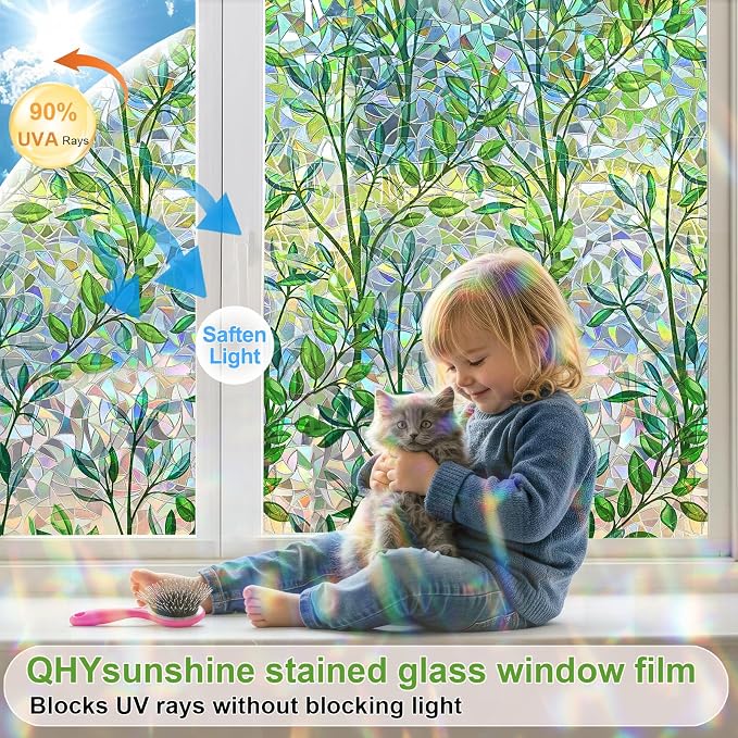 Window Privacy Film Stain Glass Window Film Rainbow Window Film Window clings - Image 5