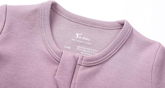 O2 BABY Baby Boys Girls Organic Cotton Zip-Front Sleeper Pajamas, Footed Sleep 'n Play