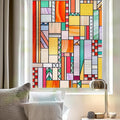 OHTMERU 3D Stained Glass Window Privacy Film, Heat Control UV Blocking Static by OHTMERU
