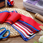 Hosuly 40 Pcs Red White Blue Solid Colors Jelly Fabric - Image 4