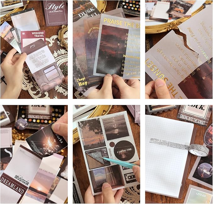 Scrapbooking Supplies Kit, Aesthetic Daily Life Travel Scrapbook Kit - Image 4