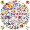 100 PCS Glitter Natural Flower Stickers by Unknown