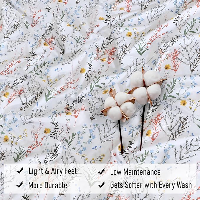 RUVANTI 100% Cotton Sheets – Twin Size Percale Bedding, Cooling & Breathable - Image 8