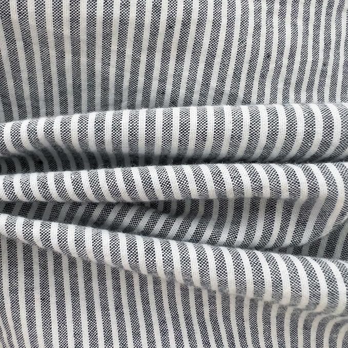 mixinni Grey Striped Duvet Cover Twin Size - Image 7