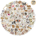 120Pcs Vintage Aesthetic Stickers - Image 8