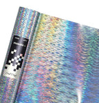 VViViD Mosaic+ Silver Brushed Holographic 1ft x 5ft Crafting Vinyl Crinkle-Free by VVIVIDVINYL