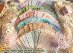 96 Sheets Textured Scrapbook Paper and Mesh Fabric Assorted Set - Image 2