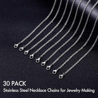 30 Pack 24 Inch Necklace Chain Stainless Steel Link Cable Chain Necklace - Image 4