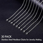 30 Pack 18 Inch Necklace Chain Stainless Steel Link Cable Chain Necklace - Image 4