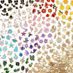 Sistenia 200PCS Charms for Jewelry Making, Bulk Mixed Color Gold Metal Enamel - Image 8