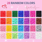 28 Colors 3mm Seed Beads, Craft and Bracelet Making - Image 3