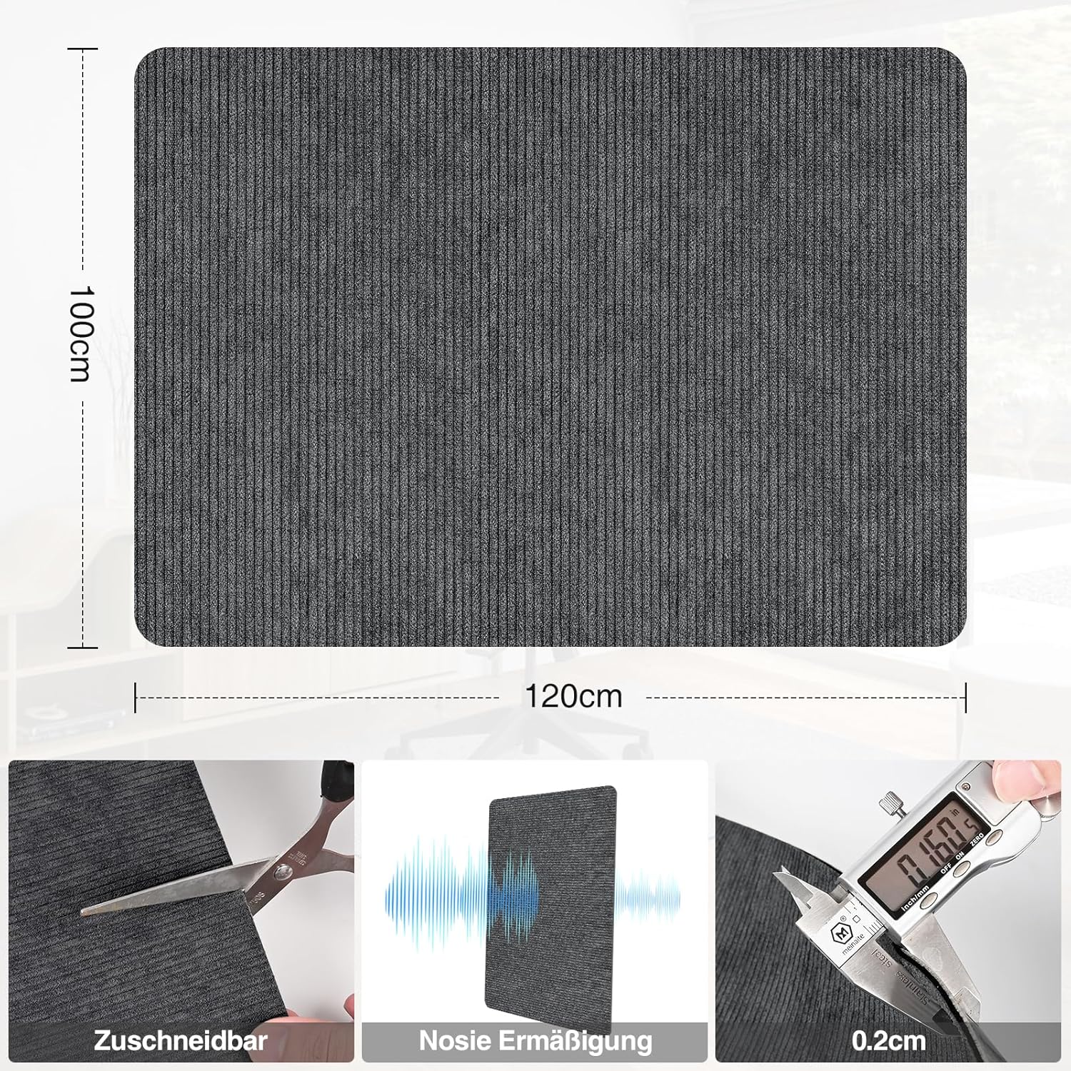 Placoot Desk Chair Mat for Hardwood Floor & Tile 55"x35" Office Chair Mat for Rolling Chairs Large Anti-Slip-Recyclable Material Computer Chair Mat Rug for Office/Home