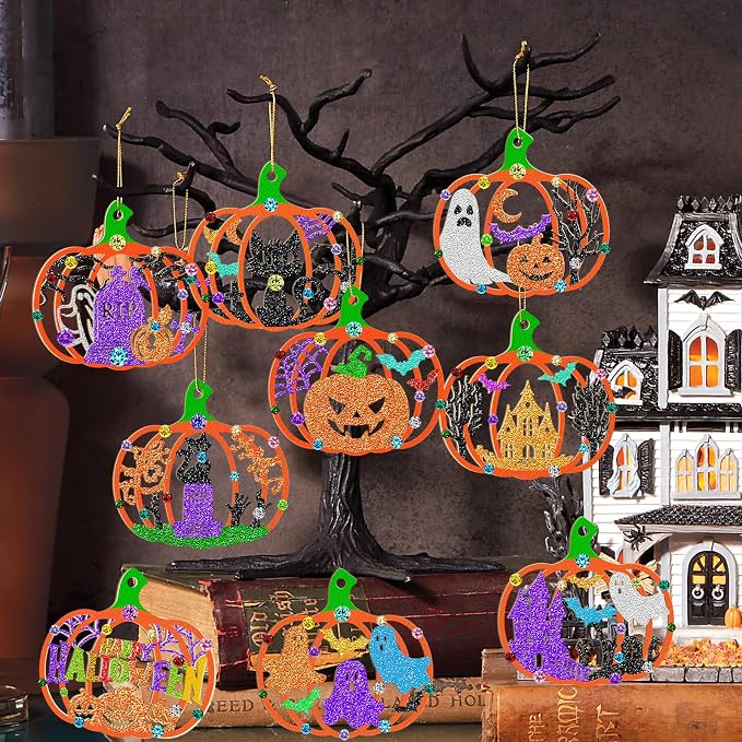 36PCS Wooden Pumpkins Ornaments to Paint Halloween Thanksgiving Decoration - Image 7
