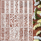 Floral Stencils for Crafts Reusable Texture Stencils Background Stencil Leaf by SUNVERSE