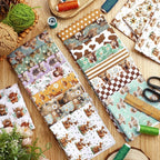 HunnmingRe 20 Pcs 10''x10'' Highland Cow Quilting Fabric Square Cow Precuts - Image 4