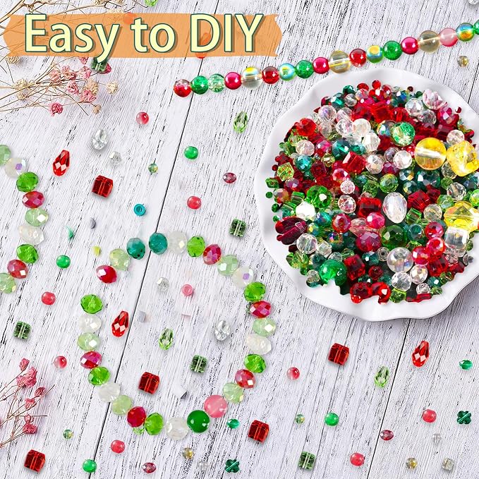 Christmas Glass Beads for Jewelry Making - Image 2