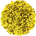 Mandala Crafts 6mm Cup Round Yellow Sequins - Image 2