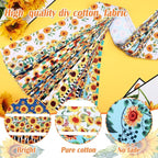 Kingdder 70 Pcs Sunflower Jelly Fabric Quilting Strips, 2.55 Inch Precut Cotton - Image 2