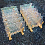 LITMIND 12 Sheets Iridescent Transparent Textured Stained Glass Variety Pack - Image 6