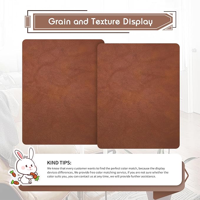 KING MOUNTAIN Leather Repair Patch, 2 Packs 9 x 11 Inches self Adhesive Leather - Image 4