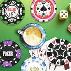 Cumule 8 Pcs Casino Diamond Art Coasters Kits - Image 5