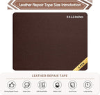 KING MOUNTAIN Leather Repair Patch, 2 Packs 9 x 11 Inches self Adhesive Leather - Image 4