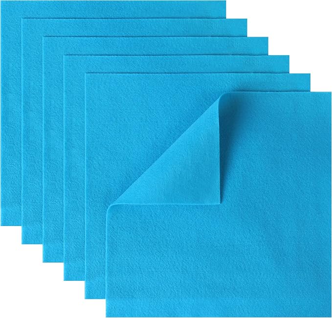 HaoFeiJH 6 Pcs Soft Blue Felt Fabric Sheets by HaoFeiJH