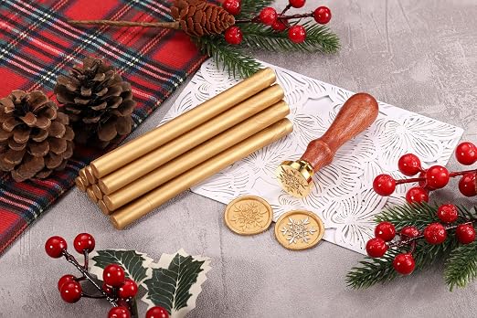 Yoption Wax Seal Kit, Snowflake Wax Seal Stamp - Image 4