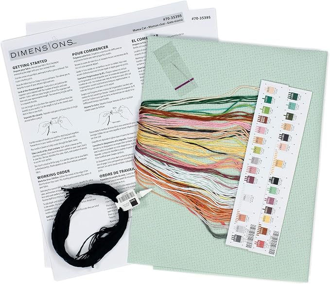 Dimensions 70-35395 Mama Cat Counted Cross Stitch Kit - Image 3