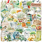 50 Pcs Cute Garden Farm Life Stickers, Vintage Plant Gardening Tool Animal - Image 5