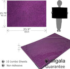 Allgala Jumbo Glitter EVA Foam Sheets 10 Pack 16x24 inch Paper Sheets- Purple - Image 2