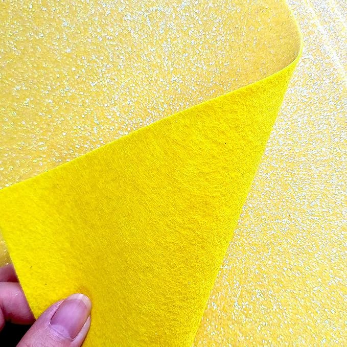 Jtnohx Glitter Felt Fabric, 8 x12 inches Felt Square Glitter - Image 4