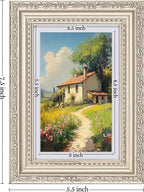 eletecpro 4x6 Vintage Picture Frame, Glass Cover, Horizontal or Vertical - Image 3