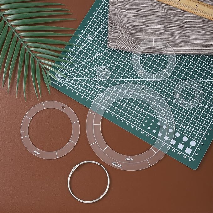 6 PCS Clear Acrylic Circle Template Set 1/2/3/4/5/6 Inch Quilting Templates - Image 3